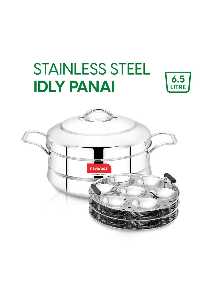 Navarasa Traditional Idly Panai | 21 Idlies | Stainless Steel - Induction Compatible