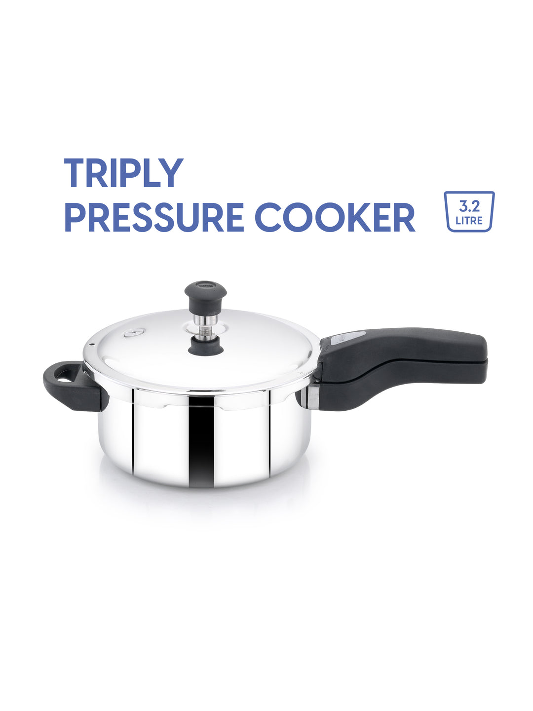Navarasa Triply Pressure Cooker Outer Lid Stainless Steel L Induction Compatible ISI Certified